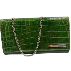 BOLSO ESTILO CARTERA VERDE MORELETTI MARCA INDIRA E ISIDRO