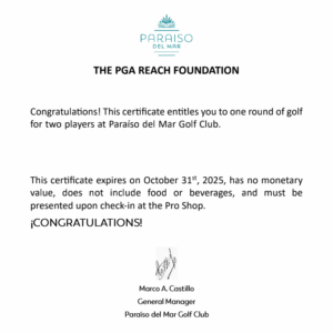 RONDA DE GOLF PARA 2 JUGADORES EN PARAISO DEL MAR GOLF CLUB